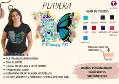 Playera Dama- Mariposa Todo lo puedo