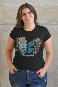 Playera Dama- Mariposa Todo lo puedo en internet