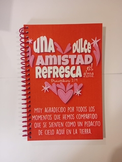 Libreta Media carta- AMOR Y AMISTAD: UNA DULCE AMISTAD