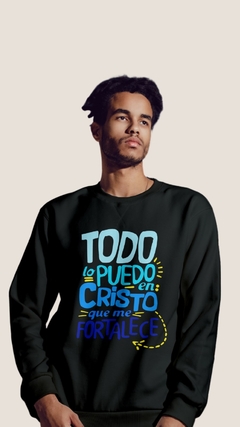 Playera manga larga caballero- Todo lo puedo en cristo