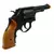 Revolver Airsoft HFC GBB HG-131 Blowback na cor preta, com acabamento em madeira no punho.