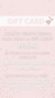 Gift card - Alma Glew