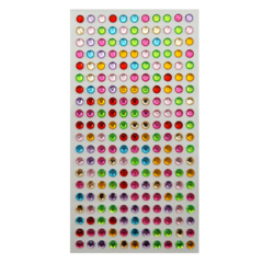 Strass Stickers Acrilico Autoadhesivo Gema Circular Pequeña - comprar online