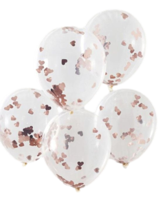 Confetti Corazones Metalizado Rose Gold (20Gs) - comprar online