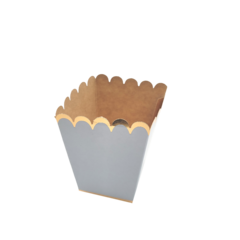 Caja Pochoclera Celeste Pastel Con Borde Dorado X8 - comprar online