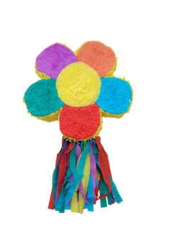 Piñata Flor Multicolor Colores Fuertes X1