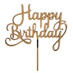 Topper Happy Birthday Italic - comprar online