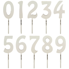 Topper Numeros Mdf Blanco