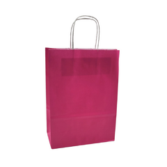 1Bolsa De Papel Fucsia Con Manija