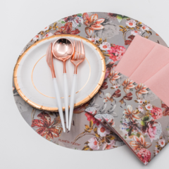 Set Tenedor Cuchillo Cuchara Rose Gold en internet