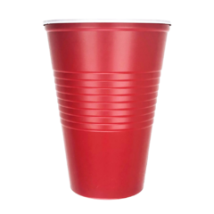 Vaso Americano Beer Pong Bella Cup 500Cc Plastico Rojo