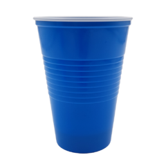 Vaso Americano Beer Pong Bella Cup 500Cc Plastico Azul