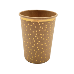 Vaso Polipapel Kraft Stamping Dorado