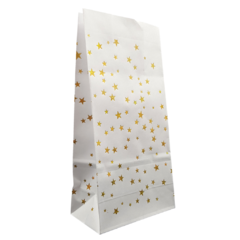 Bolsitas Papel Golosineras Blanca Con Estrellas Holograficas - comprar online