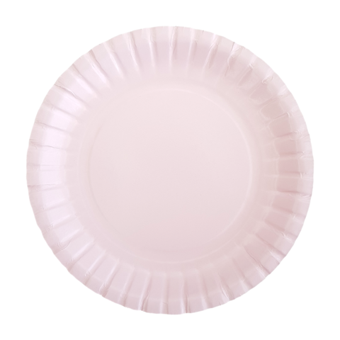 PLATO CANALETA ROSA PASTEL 23 CM