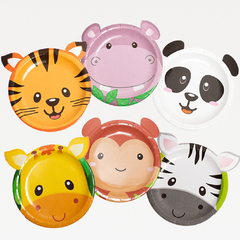 PLATO ANIMALES DE 19 CM X6U
