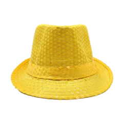 Sombrero Con Lentejuelas Amarillo