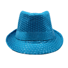 Sombrero Con Lentejuelas Celeste