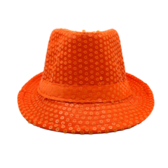 Sombrero Con Lentejuelas Naranja
