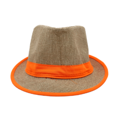 Sombrero Panamá Cinta Naranja Fluo