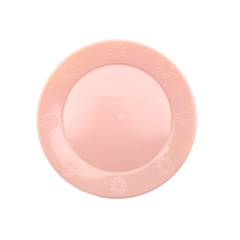 Plato Redondo Plastico Rosa Pastel 17 Cm