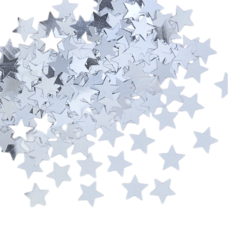 Confetti Estrella Metalizada Plateada (10Gs)