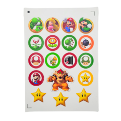 Plancha De Stickers Mario Bros