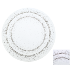 Plato De Sitio blanco confetti plateado x20