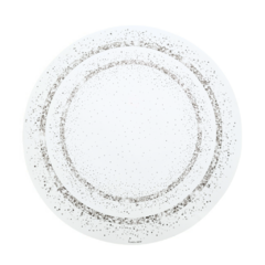 Plato De Sitio blanco confetti plateado en internet