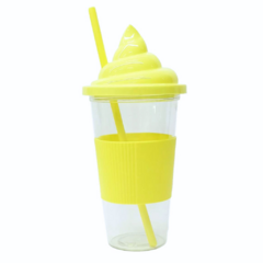 Vaso tapa helado cristal banda silicona colores x1 - comprar online