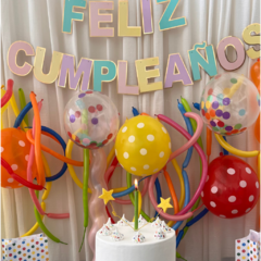 Globos Confetti Multicolor x6u - comprar online