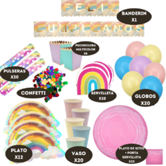 Set Cumpleaños Arcoiris - comprar online