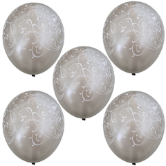 Globo Filigranas Gris 16 Pulgadas X 5U - comprar online