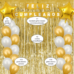 Kit Cumpleaños Dorado - comprar online