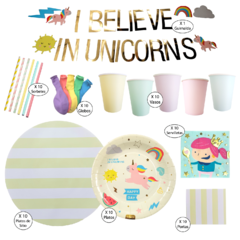 Kit Combo Unicornio Party Pastel