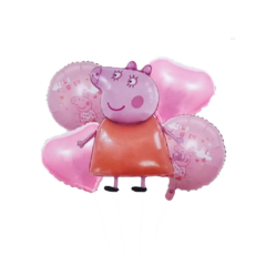 Set De Globos Peppa Pig Mamá Rosa