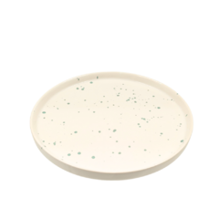 Posa Torta Redondo Cerámica Blanco Salpicado Aqua X1 Un - comprar online