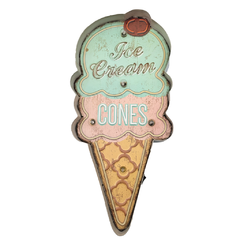 Oferta Cartel Luminoso Ice Cream Cones Con Detalle