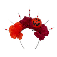 Vincha Calabaza con Flor Lujo Halloween x1 Un Varios Colores - comprar online