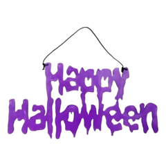 Adorno Colgante Happy Halloween Naranja o Violeta x1 UN - comprar online