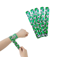 Pulsera Magica Estampada Verde con Pelotas X 10 Un