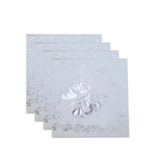 Servilleta Stamping Flor Detalles Dorado o Plata x20 un - comprar online