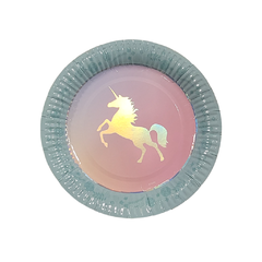 Plato Circular Unicornio 17 Cm