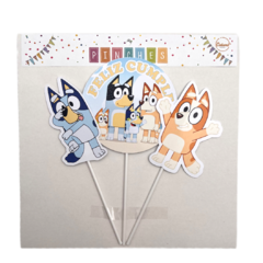 Cake Topper Bluey y familia