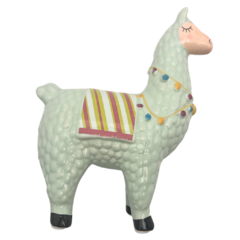 Adorno Ceramica Llama Aqua Parada