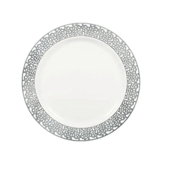 Plato Línea Premium Plata/Dorado 26 Cm X 6 U