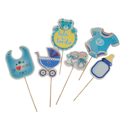 Set De Toppers Para Fotos Baby Shower Varon - comprar online