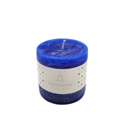 Vela Cilíndrica Azul (Aroma Lavanda) X1 Un