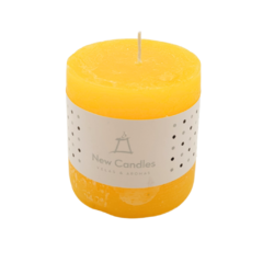 Vela Cilíndrica Amarilla (Aroma Limón) X1 Un - comprar online