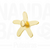 Pin Estrela do Mar - Dourado com Strass - comprar online